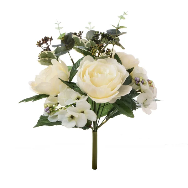 Букет Квітів Ізольований Білому Тлі — стокове фото