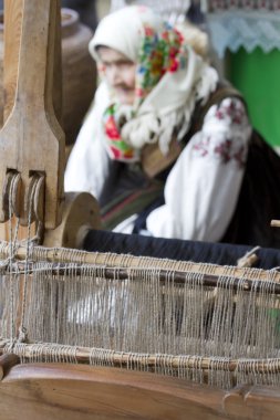 19. yüzyıl eski tezgah parçası.
