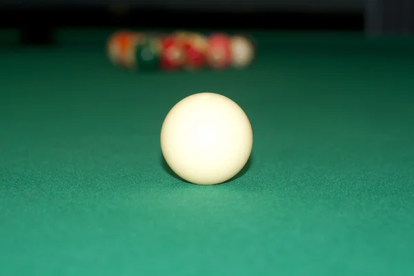 American pool table before the game. — Stock Photo, Image