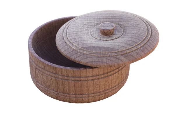 Wooden bowl with cover. — Stock Photo, Image