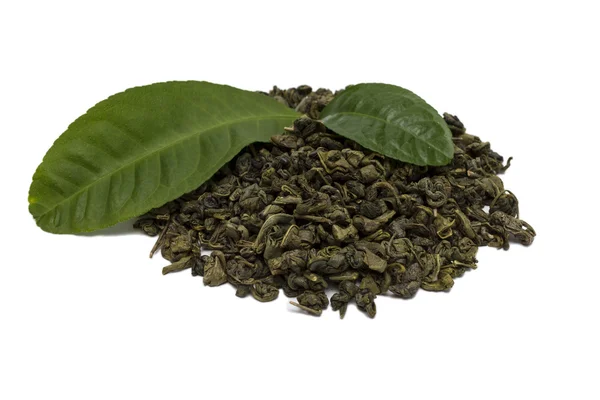 Sušené stočené zelený čaj — Stock fotografie