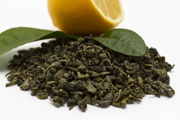Dried twisted green tea — Stock Photo, Image