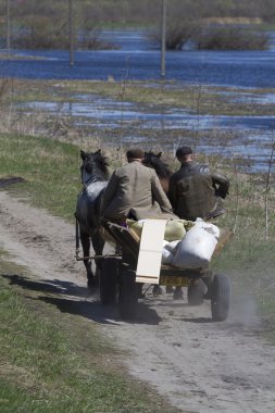 Vagon atları ile tarafından malların taşıma.