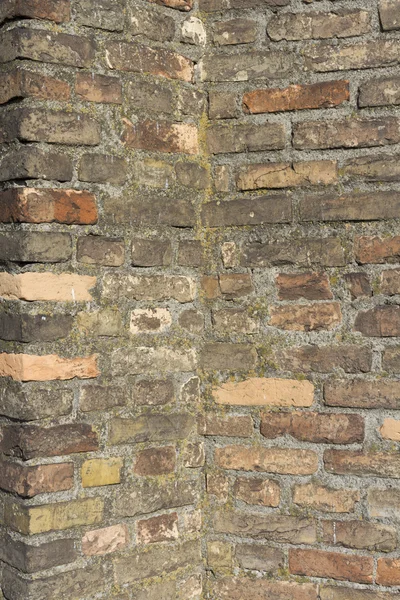 L'angolo di un muro di mattoni . — Foto Stock