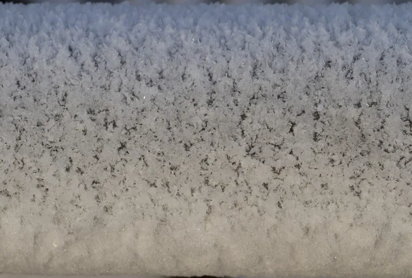 Textur des Frosts auf dem Metall. — Stockfoto