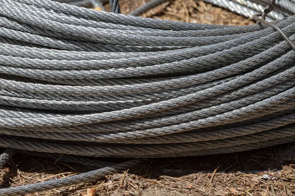 The texture of the steel rope. — Stockfoto