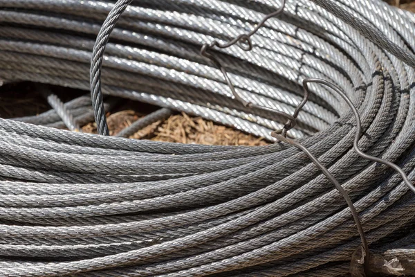 The texture of the steel rope. — Stock Photo, Image