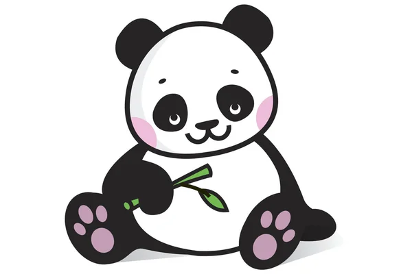 Panda bebé — Vector de stock