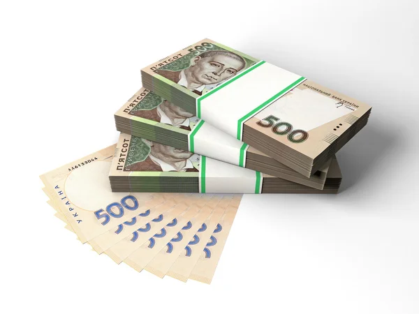 Composición con billetes de dinero ucraniano — Foto de Stock