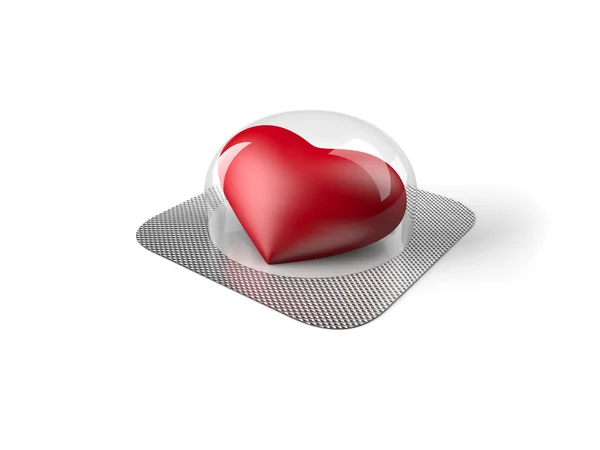Heart pill — Stock Photo, Image
