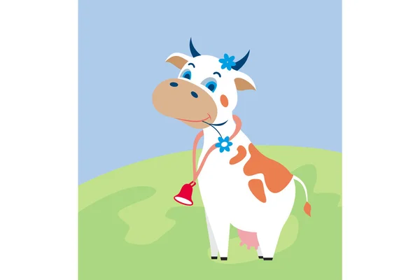 Funny cow — Stock Vector