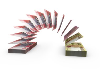 Ukraynalı para banknot ile kompozisyon