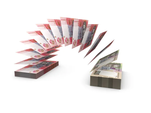 Composition with banknotes of ukrainian money — Stock Photo, Image