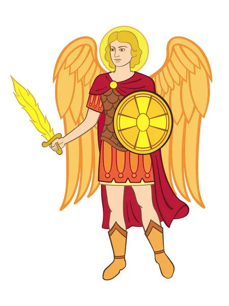 Archangel michael Kiev silah — Stok Vektör