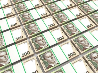 Stacks of ukrainian money clipart