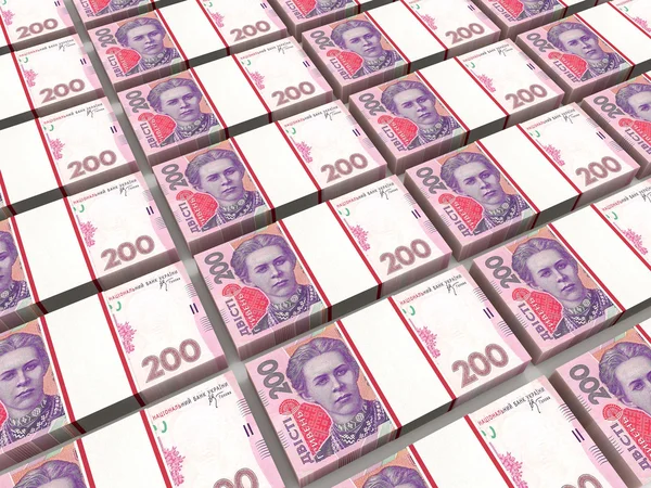 Stacks of ukrainian money — Stock Photo, Image