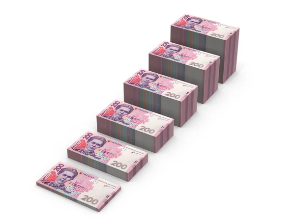 Stairs from stacks of money — Stock Photo, Image