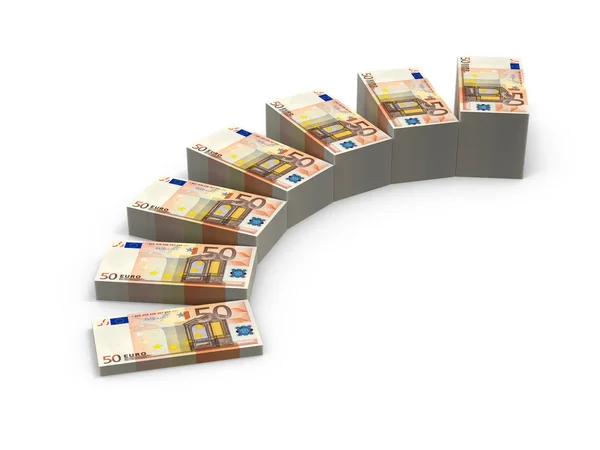 Escaleras de montones de dinero — Foto de Stock