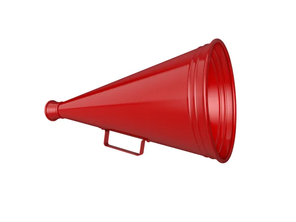 Red megaphone isolated on white — Stock Photo, Image