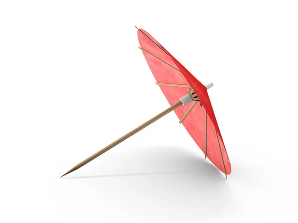 Paraguas de cóctel aislado sobre fondo blanco — Foto de Stock