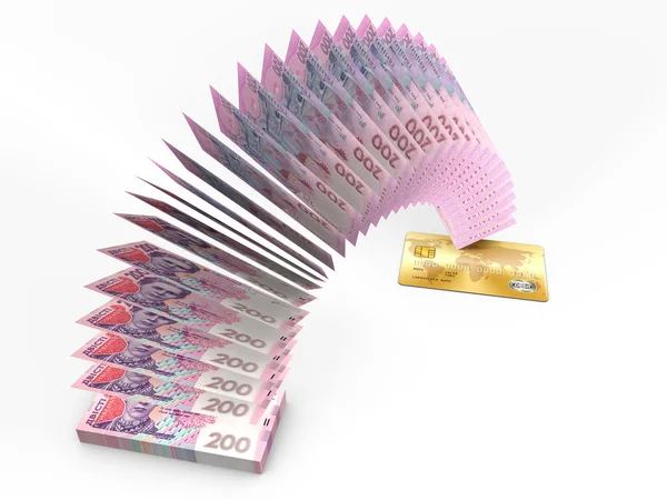 Fliegendes Geld. 3D Cash-Back-Konzept. — Stockfoto