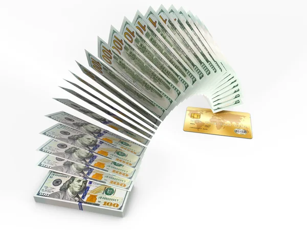 Soldi volanti. 3D cash back concetto . — Foto Stock