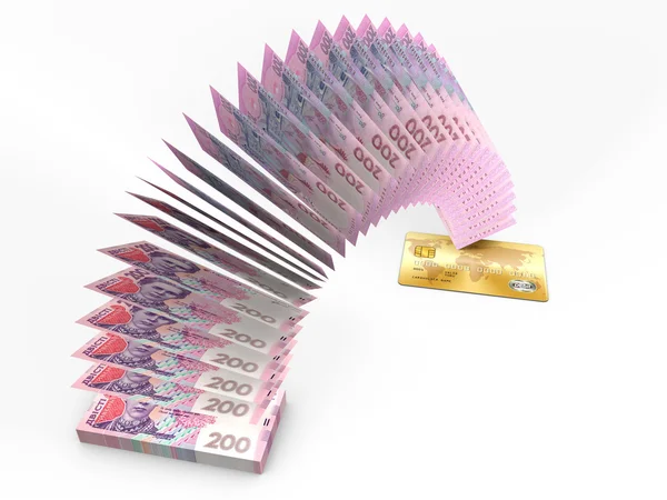 Πετώντας χρήματα. 3D ανταπόδοσης έννοια. — Φωτογραφία Αρχείου