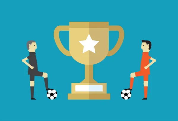 Soccer Trophy Champions Cup Competition — Stock Vector