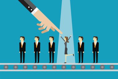 Yetenekli bir bayan işçi seçin.