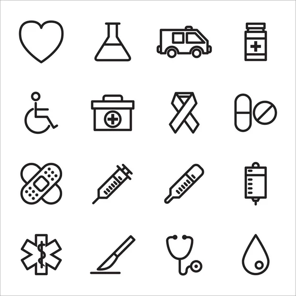 Icono Medicina Salud — Vector de stock