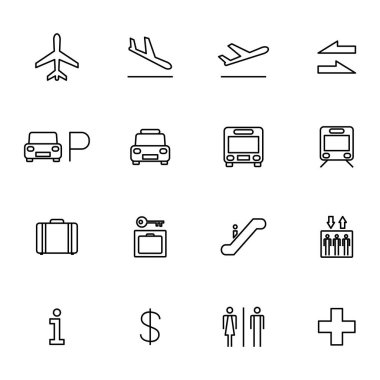 Havaalanında satır simgeleri