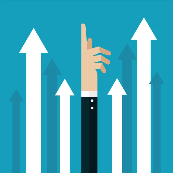 Indicare Strada Verso Successo — Vettoriale Stock