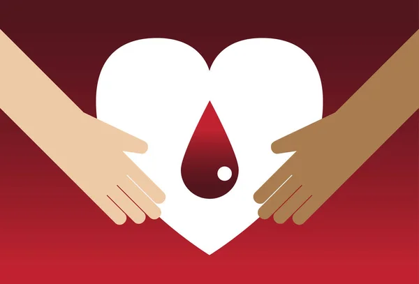 Donar Sangre Para Ayudar Otros — Vector de stock