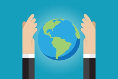 Dünyayı kucaklıyor ve önemsiyor.