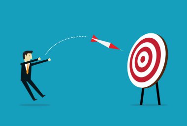 İş hedeflerine dart atmak