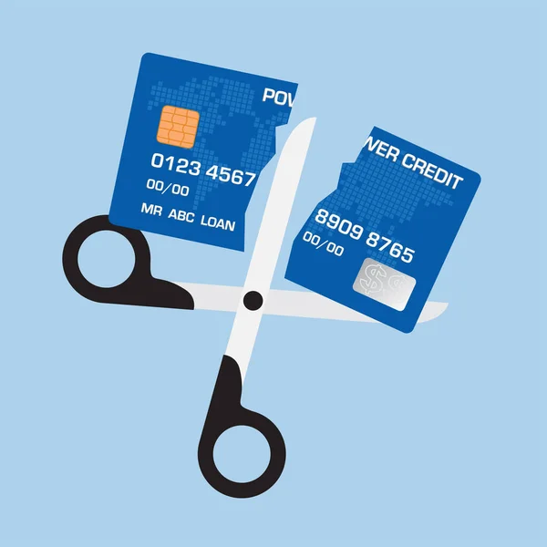 Kreditkortssax Som Medför Framtida Skulder — Stock vektor