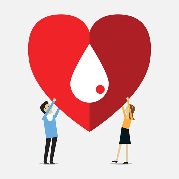 Donating Blood Love Help People — Wektor stockowy
