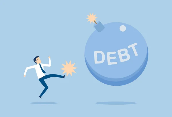 Businessman Take Huge Debt Out Lives — Wektor stockowy