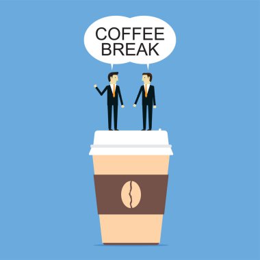 Businessman talking during coffee breaks