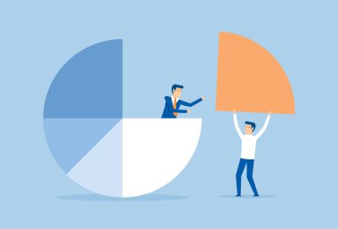 Businessman pushing allocation to the best performance position