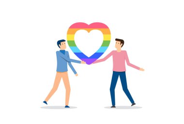 LGBT rainbow heart pride celebration of love