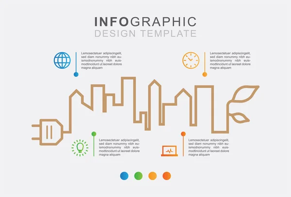 Infographic Element Energy City — Stok Vektör