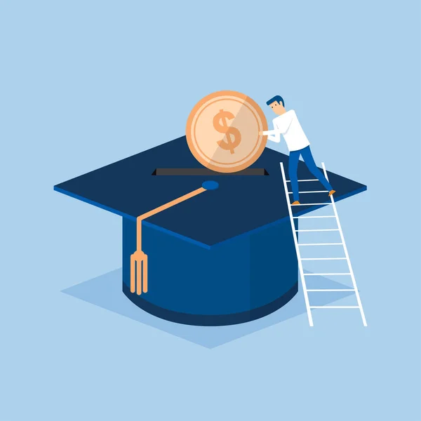 Oszczędzanie Przyszłe Wydatki Edukację — Wektor stockowy