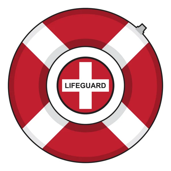 Lifebuoy Symbol Beach Life Guards — Stockvector