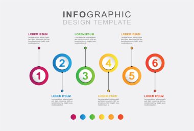Infographic 6 iş zaman çizelgesi grafik finans