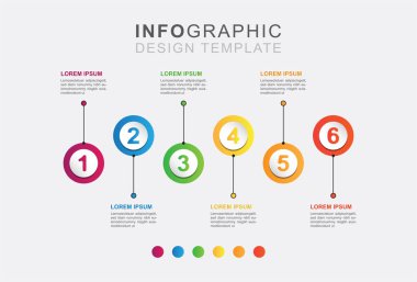 Infographic 6 iş zaman çizelgesi grafik finans