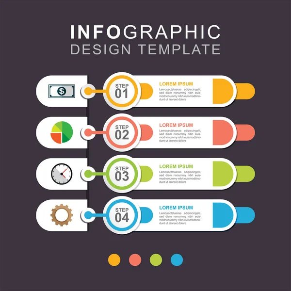 Forme Capsule Infographique Avec Gestion Entreprise — Image vectorielle