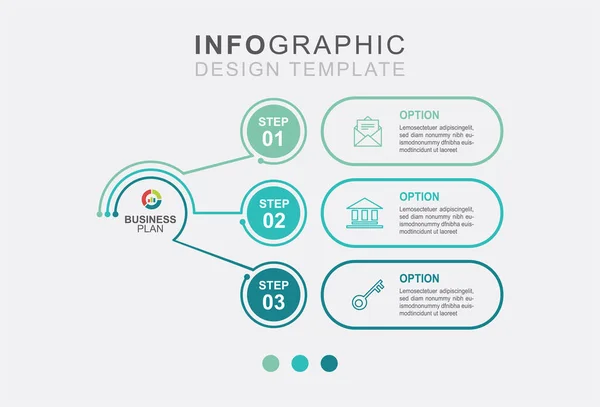 Datos Información Infografía Plan Negocio — Vector de stock