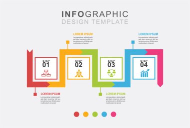 Infographic zaman çizelgesi finans ve iş yönetimi
