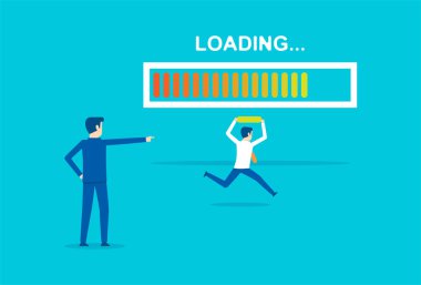 Yükleme çubuğu neredeyse iş ekibiyle tamamlandı.